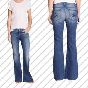 👖 7 For All Mankind Perfectly Worn Tailorless “A” Pocket Mid-Rise Bootcut Jeans